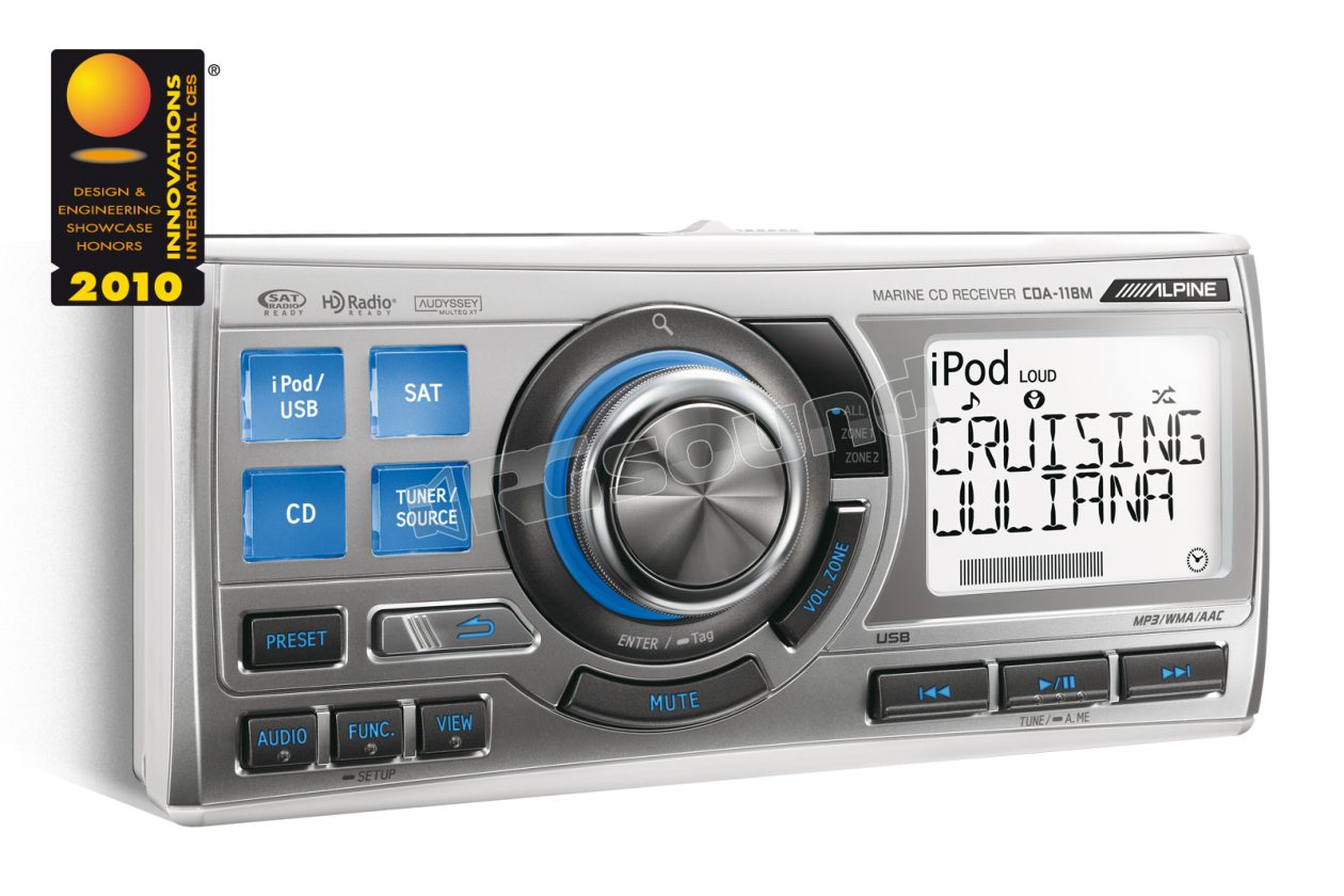 CDA-118M Autoradio Ipod per imbarcazione Alpine