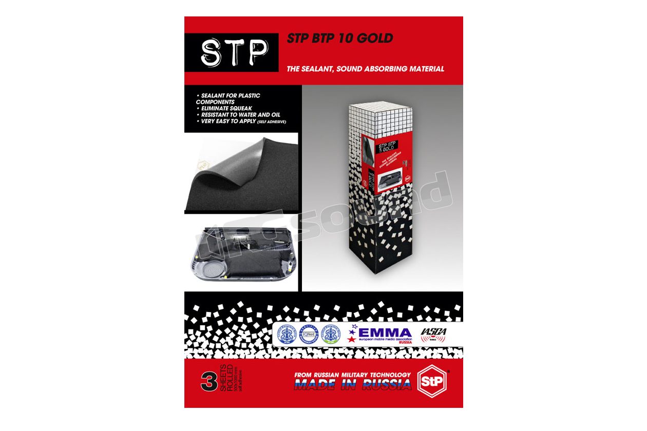 STP BTP 10 GOLD sound deadening for plastic surfaces and the back of door panels AZ Audiocomp