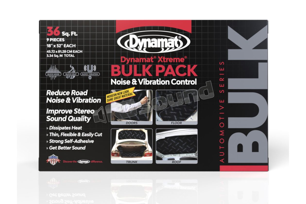 DYN10455 Xtreme Bulk Pack Butyl and aluminum anti-vibration damping sheets (9 sheets) Dynamat