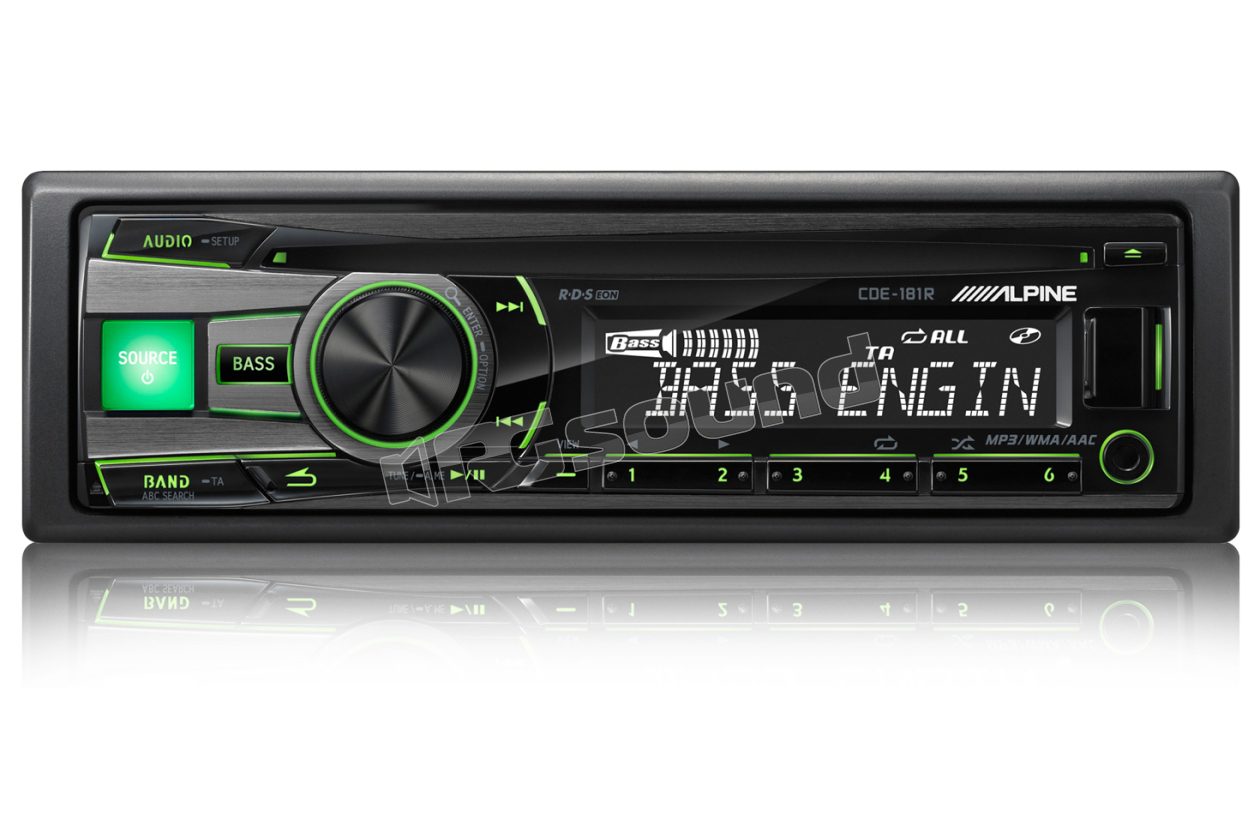 CDE-181R illuminazione colore verde Alpine