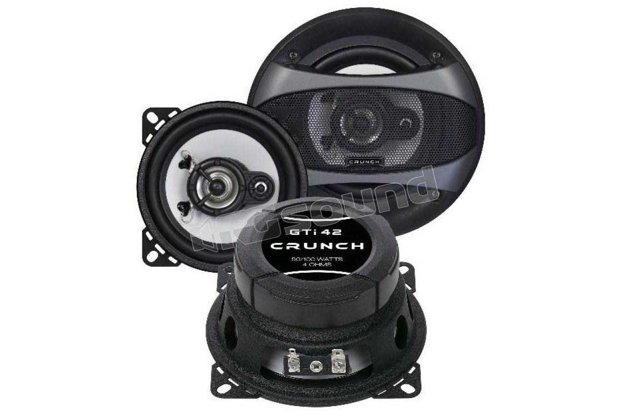 GTI42 GTI Series 100 mm coaxial speakers, 50W RMS power Crunch