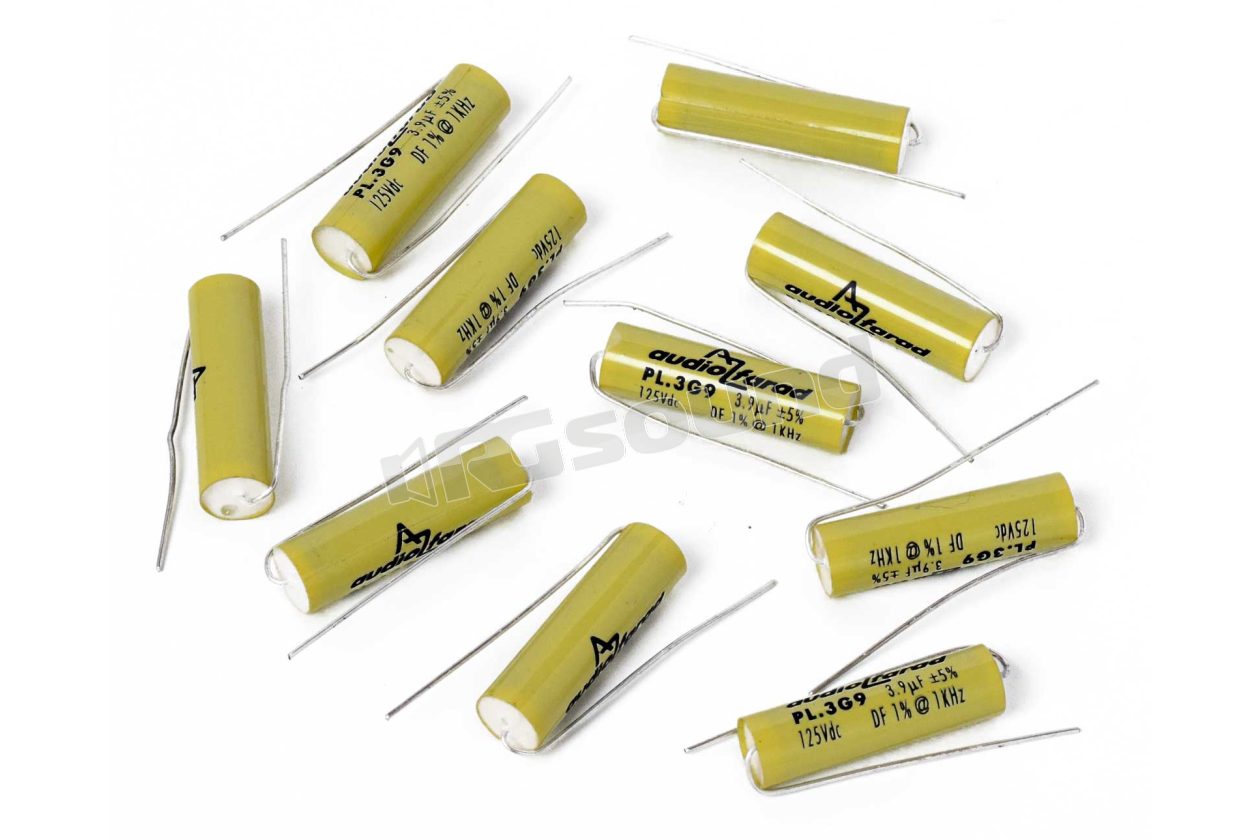 PL.3G9 condensatori 3,9 microfarad poliestere 10pz AZ Audiocomp