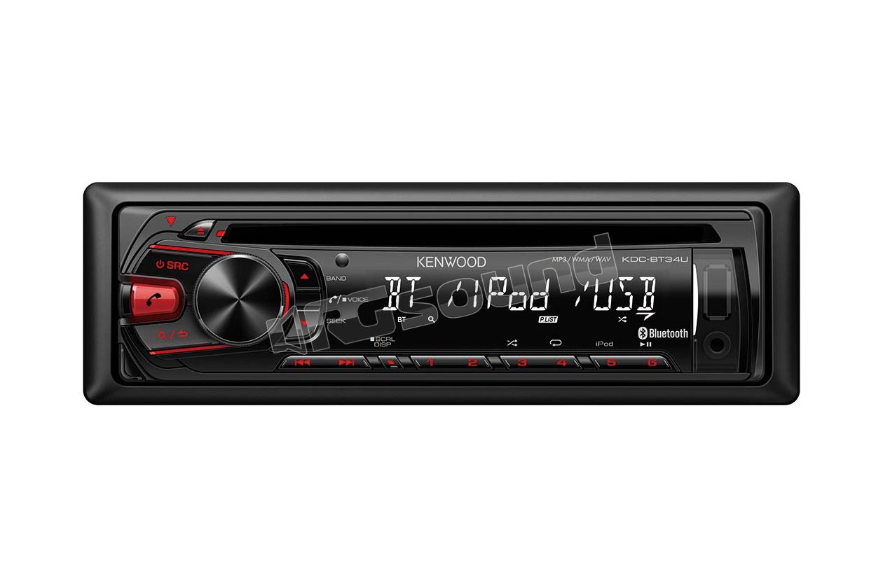 KDC-BT34U Sintolettore CD, USB con Bluetooth integrato e controllo diretto iPod Kenwood