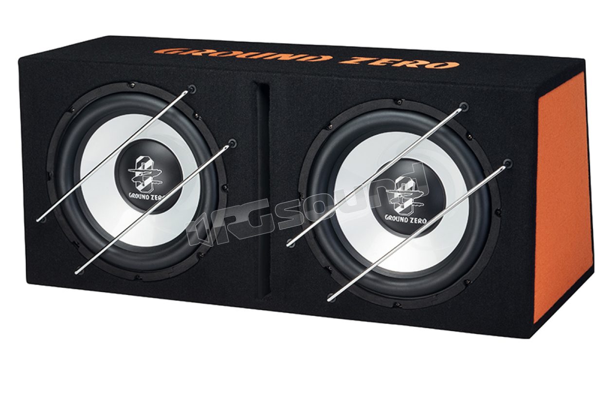 GZIB 2.300BR dual 30cm sub in bass tunnel enclosure Ground Zero
