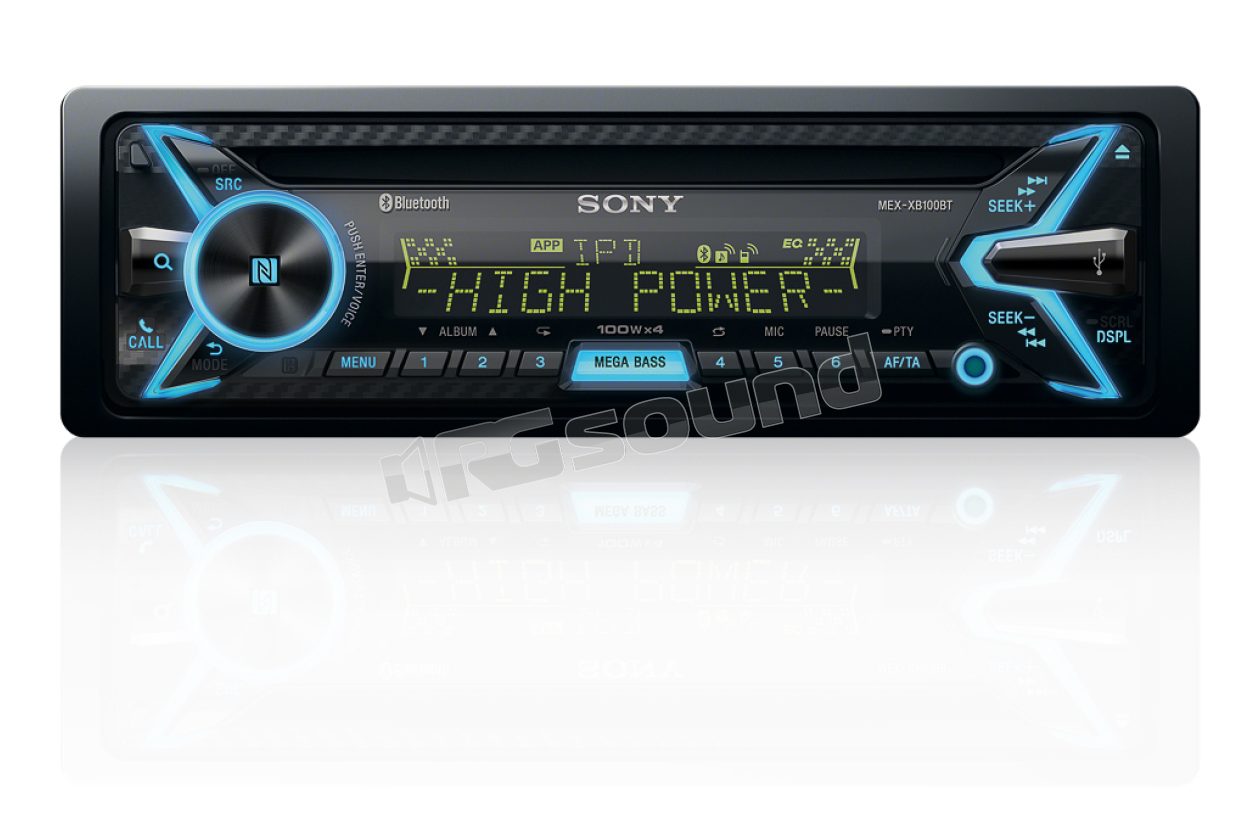 MEX-XB100BT - Bluetooth ed NFC - controllo vocale Siri Eyes Fre - Potenza 4x100W Sony