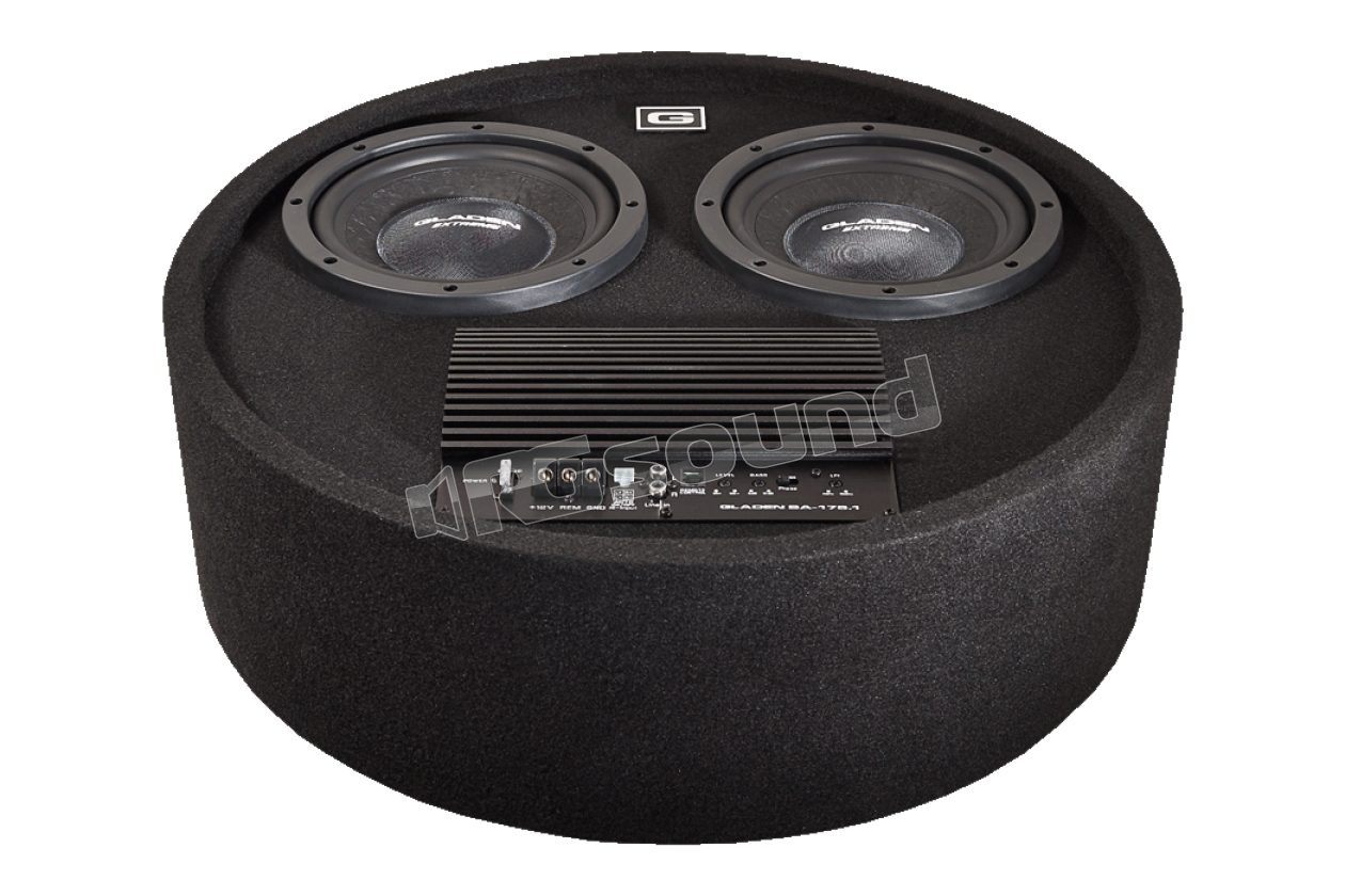 RS 08 RB DUAL ACTIVE Dual powered subwoofer in sealed enclosure Gladen