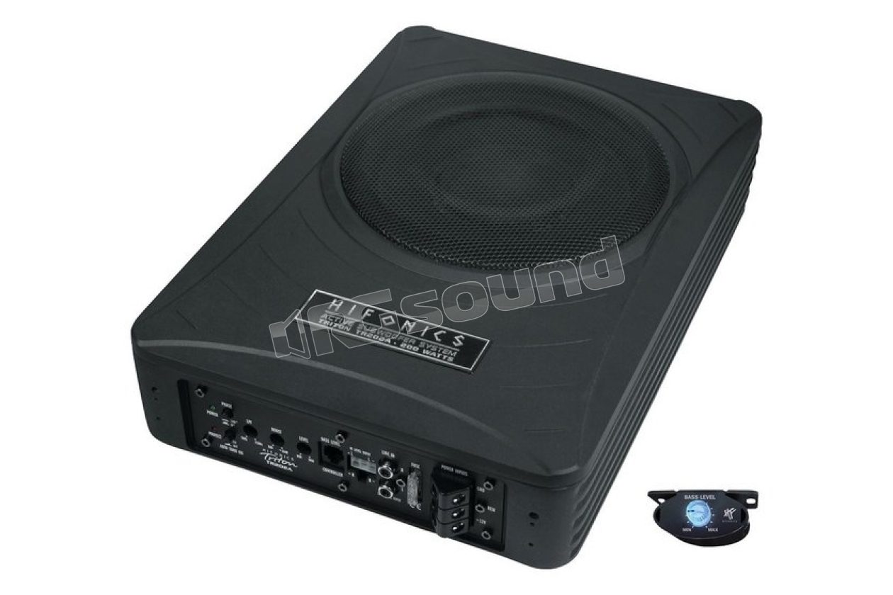 TR202A 20cm powered subwoofer in flat enclosure Hifonics