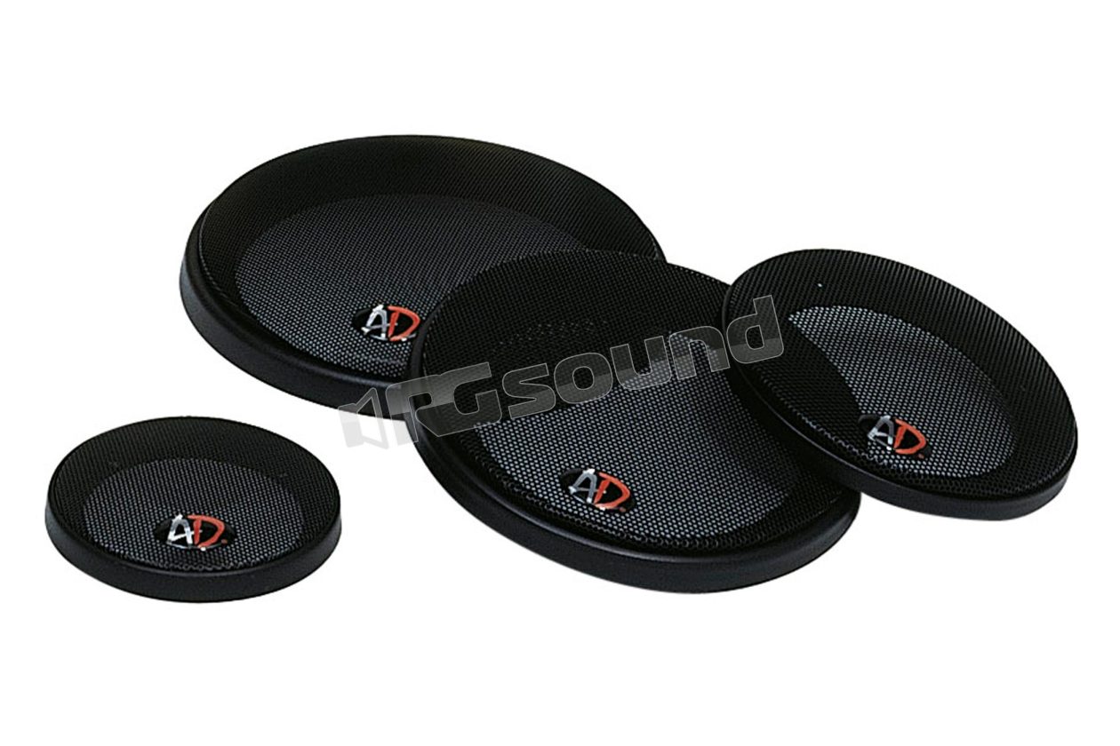 ADGR6 Pair of 165 mm grilles with black mesh and logo AD Audio Development