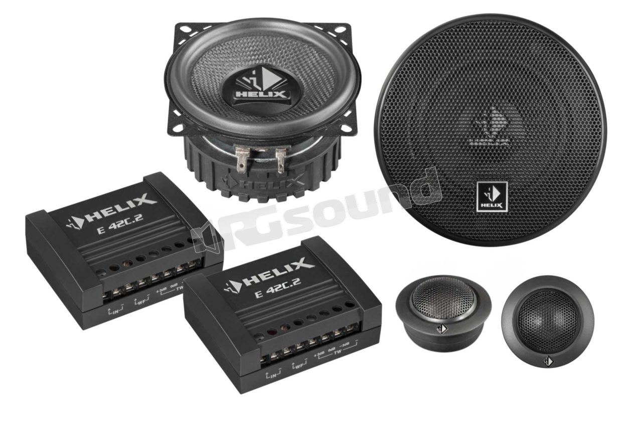 E 42C.2 2-way component kit with 100mm fiberglass cone woofer Helix