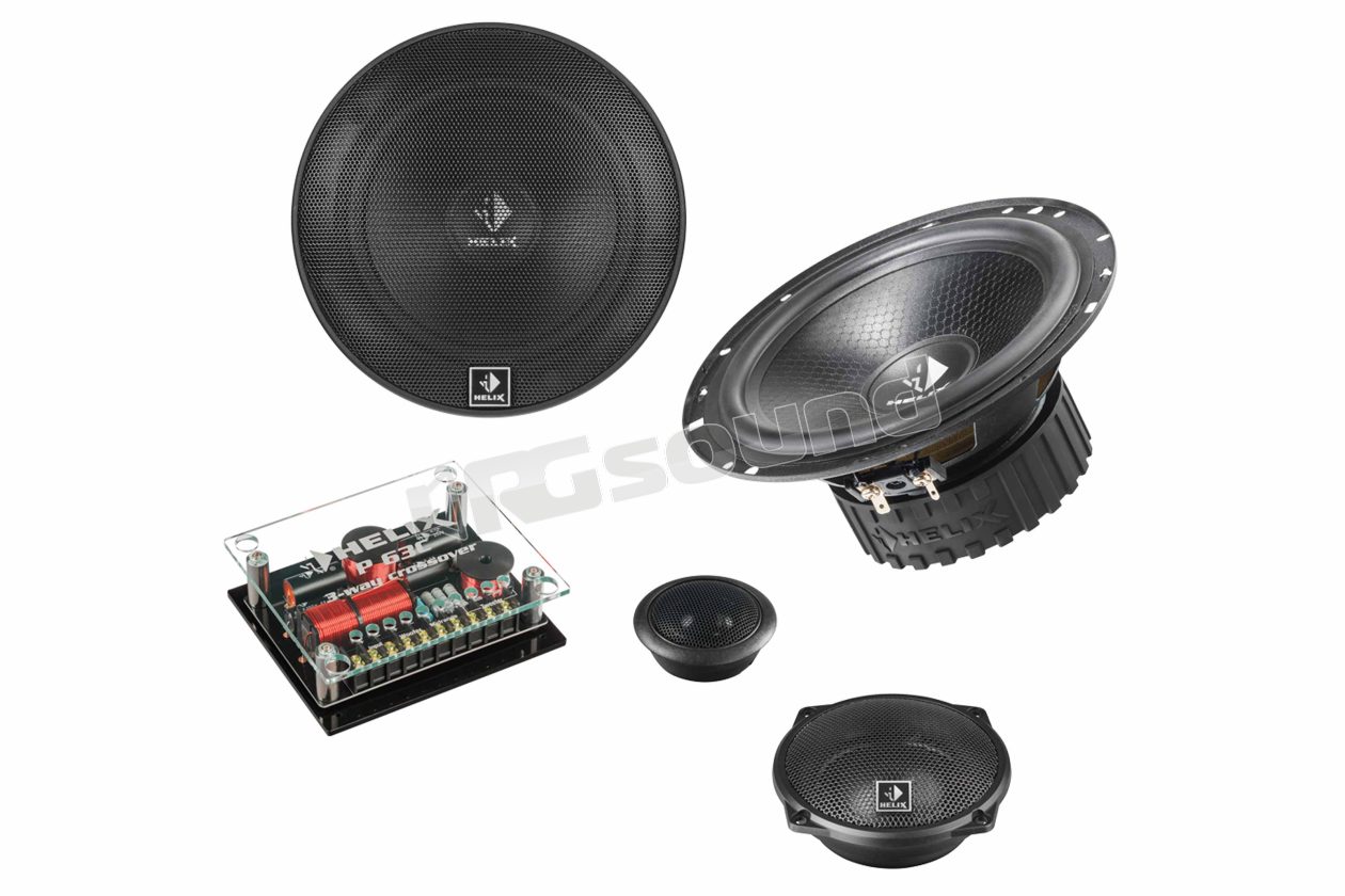 P 63C 3-way speaker system with grilles included Helix