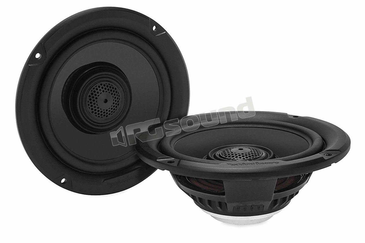 TMS65 165mm coaxial speakers with dedicated Harley grilles Rockford Fosgate