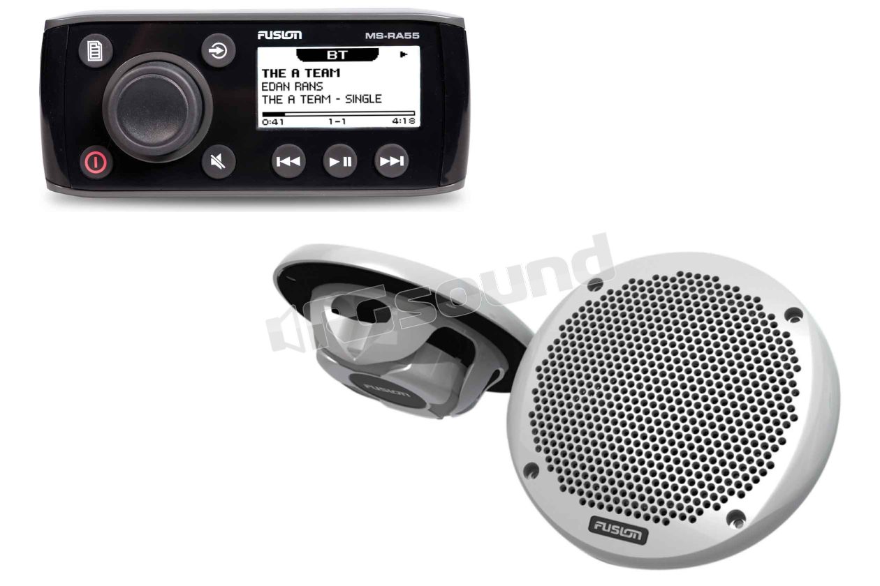 MS-RA55KTS autoradio MS-RA55 e altoparlanti 165mm MS-EL602 Fusion