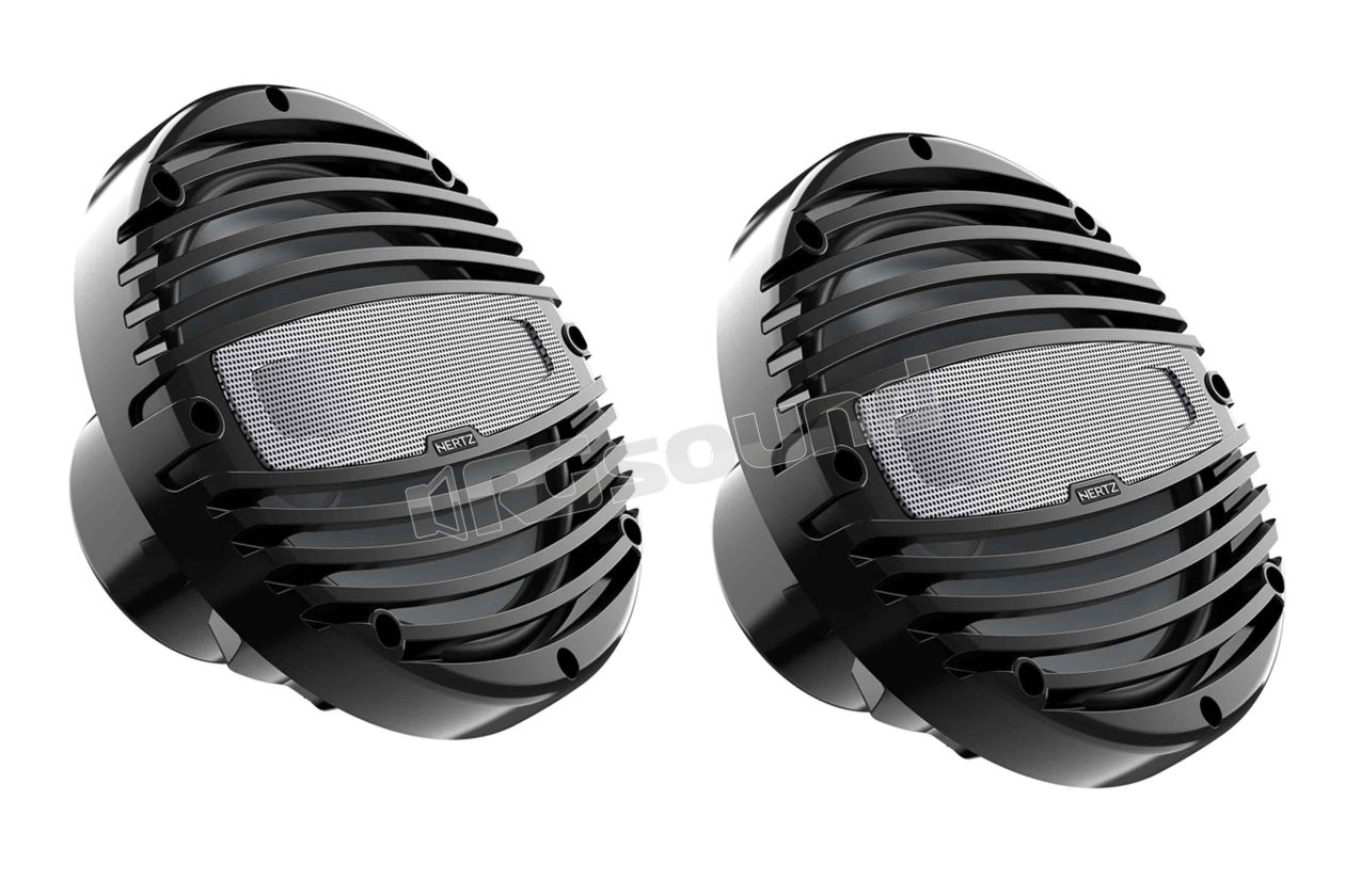 HMX 6.5-LD-C Coassiali nautic da 16,5 cm con illuminazione LED e finitura nera Hertz