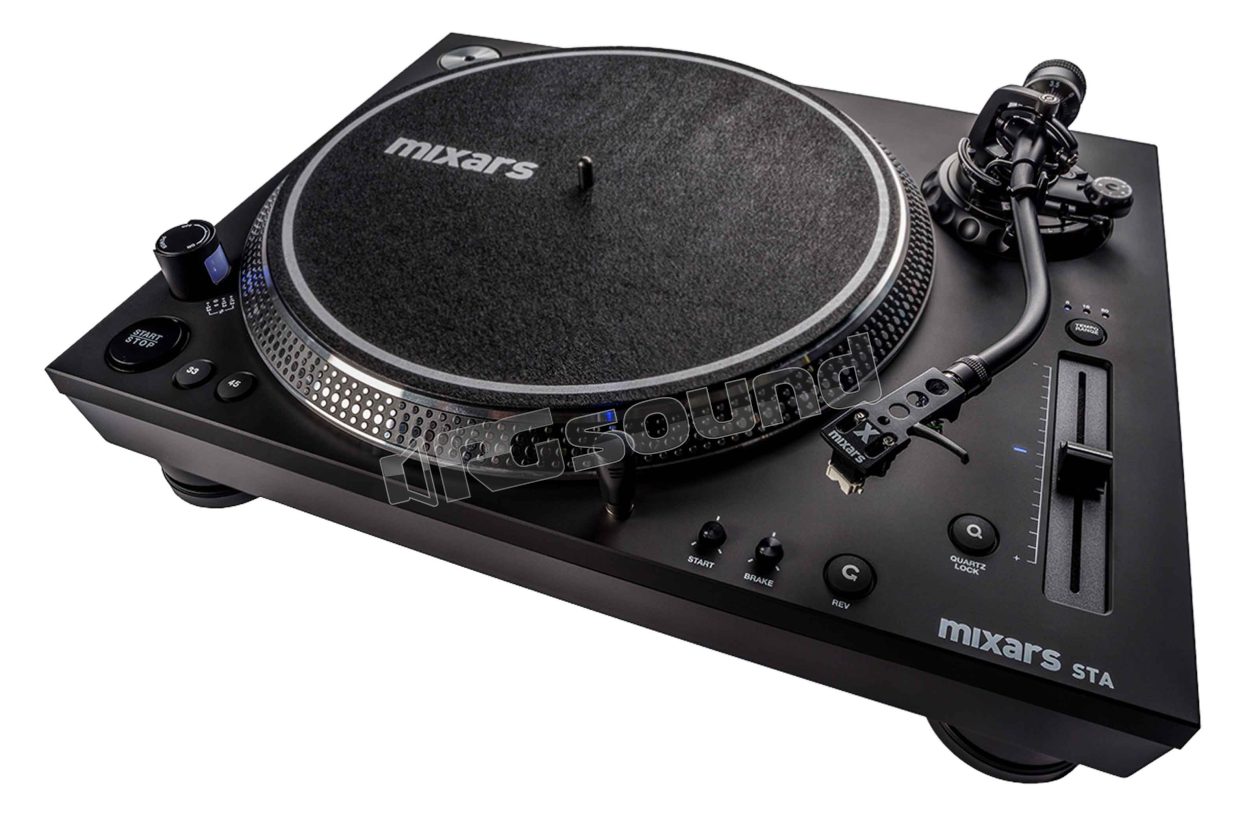 STA giradischi professionale braccio curvo con 2 RCA Mixars
