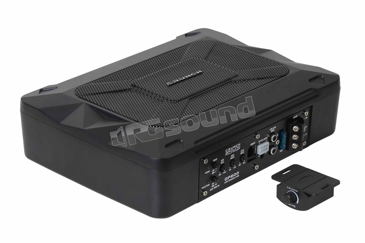 GP600 100 Watts RMS under-seat active subwoofer Crunch