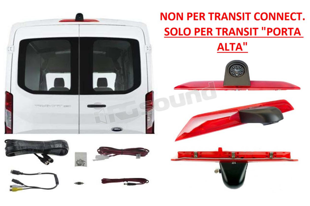 DGCTRA Retrocamera 12v a colori NTSC per Ford Turneo e Transit 2015 RG Sound