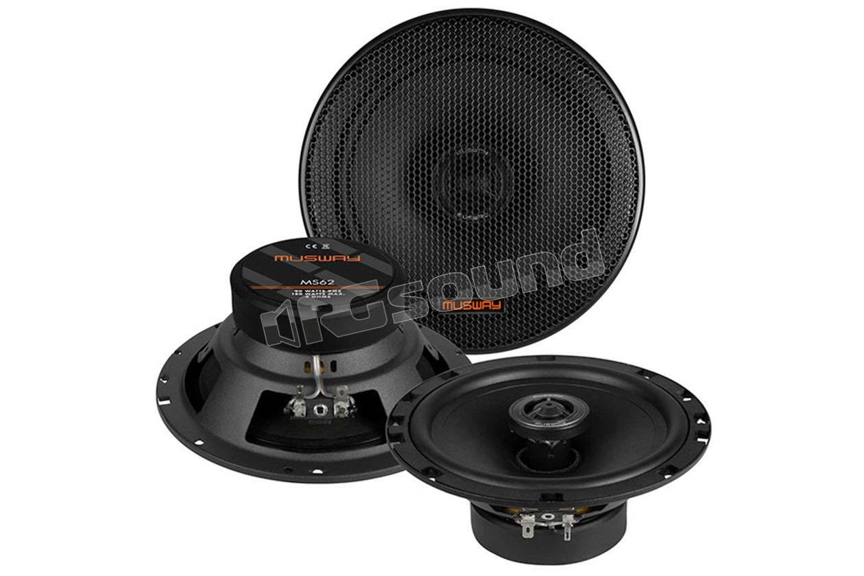 MS62 16.5 cm two-way coaxial speakers with protective grilles MUSWAY