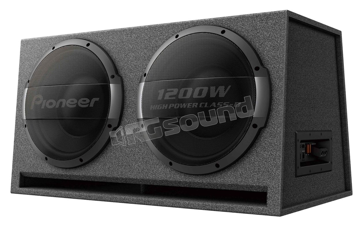 TS-WX1220AH dual 30 cm subwoofer in bass reflex enclosure with built-in 1000W RMS amplifier Pioneer