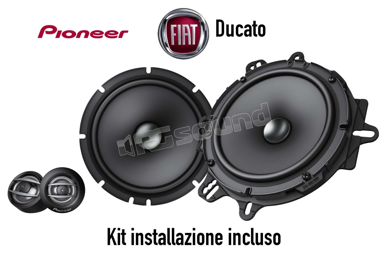 TS-FIAT-DUCATO kit custom-fit per la sostituzione degli altoparlanti di serie su Fiat Ducato dal 2006 Pioneer