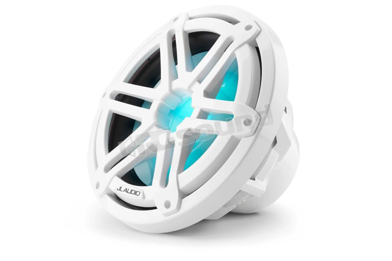 M3-10IB-S-Gw-i-4 subwoofer marino da 25cm (175 W, 4 Ohm) - Griglia sportiva bianco lucido con illuminazione LED JL Audio