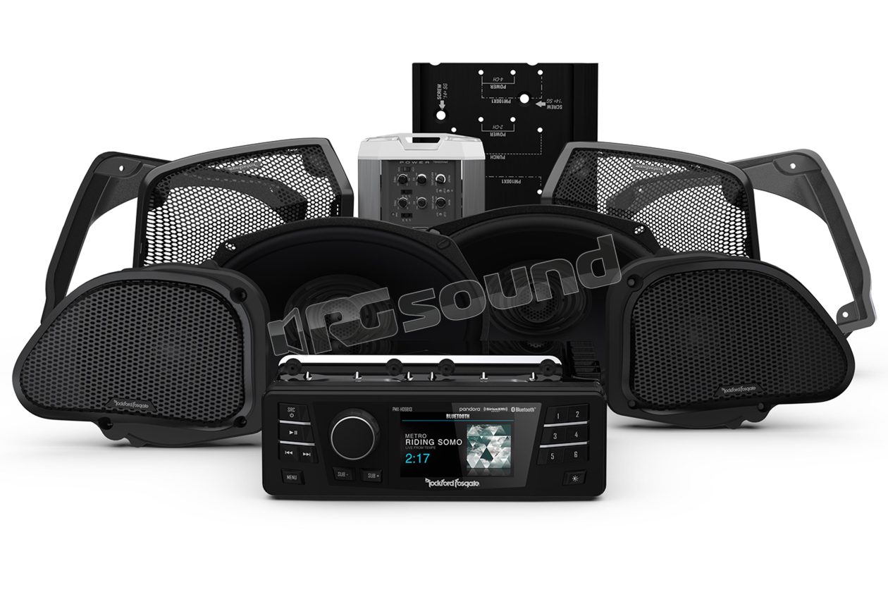 HD9813RG-STAGE3 4-speaker kit and multimedia head unit Rockford Fosgate