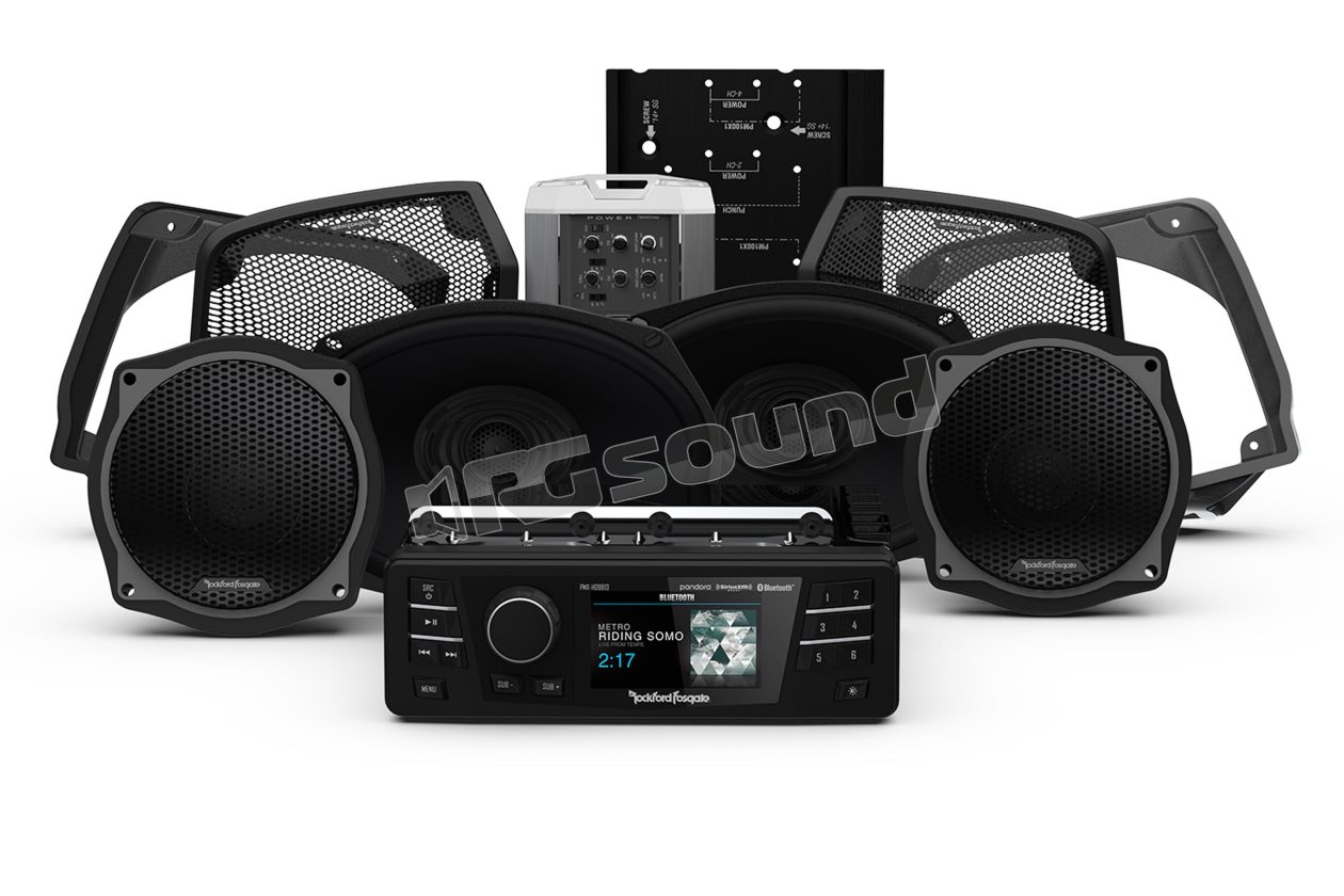 HD9813SG-STAGE3 Audio system with head unit, 4-speaker kit, amplifier and grilles Rockford Fosgate