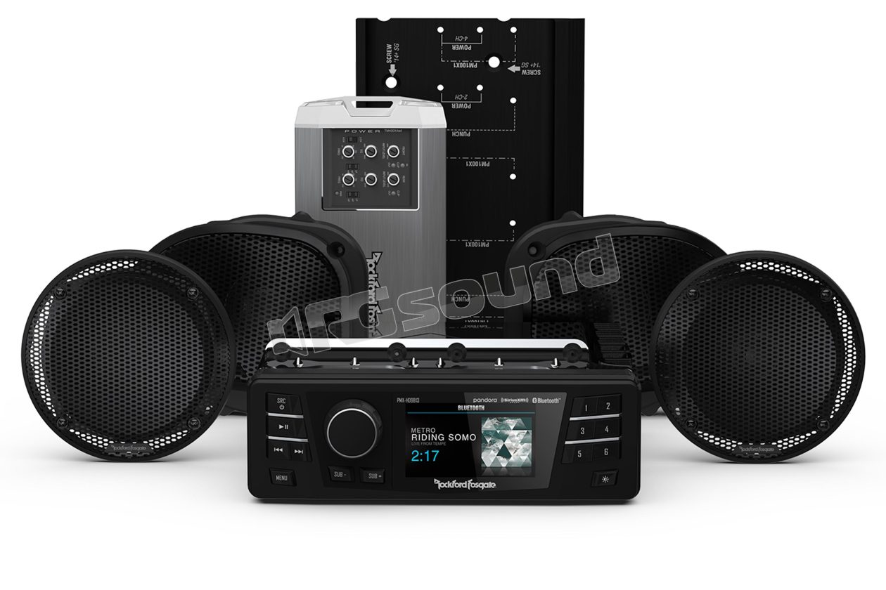 HD9813RGU-STAGE2 Kit with 4 speakers, head unit, amplifier and grilles Rockford Fosgate