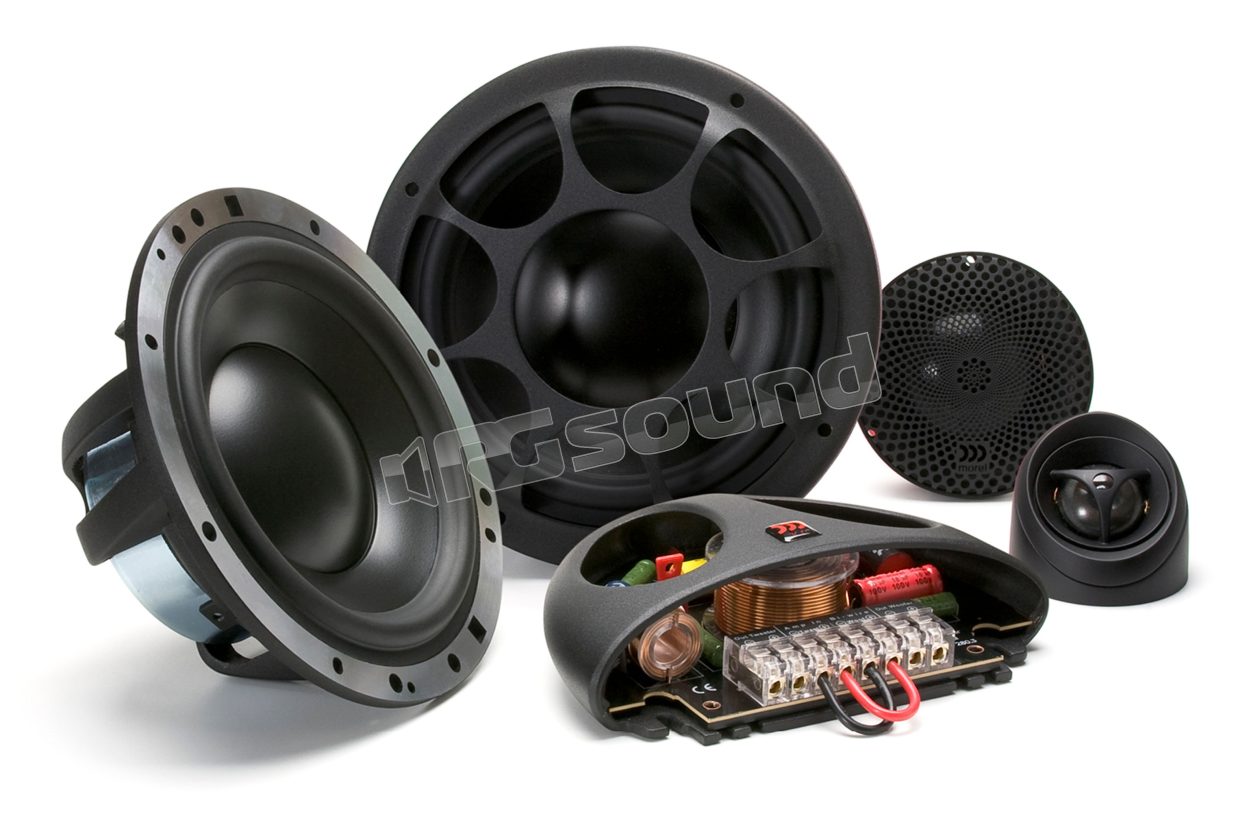 ELATE Ti 903 high-end three-way system with 220mm woofer, 85mm midwoofer, 45mm tweeter and crossover Morel