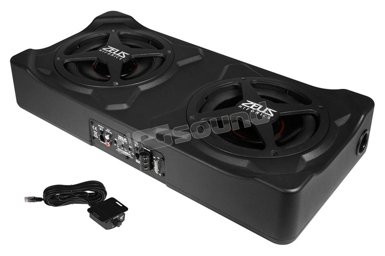ZRX220A enclosure with pair of powered 20cm subwoofers Hifonics
