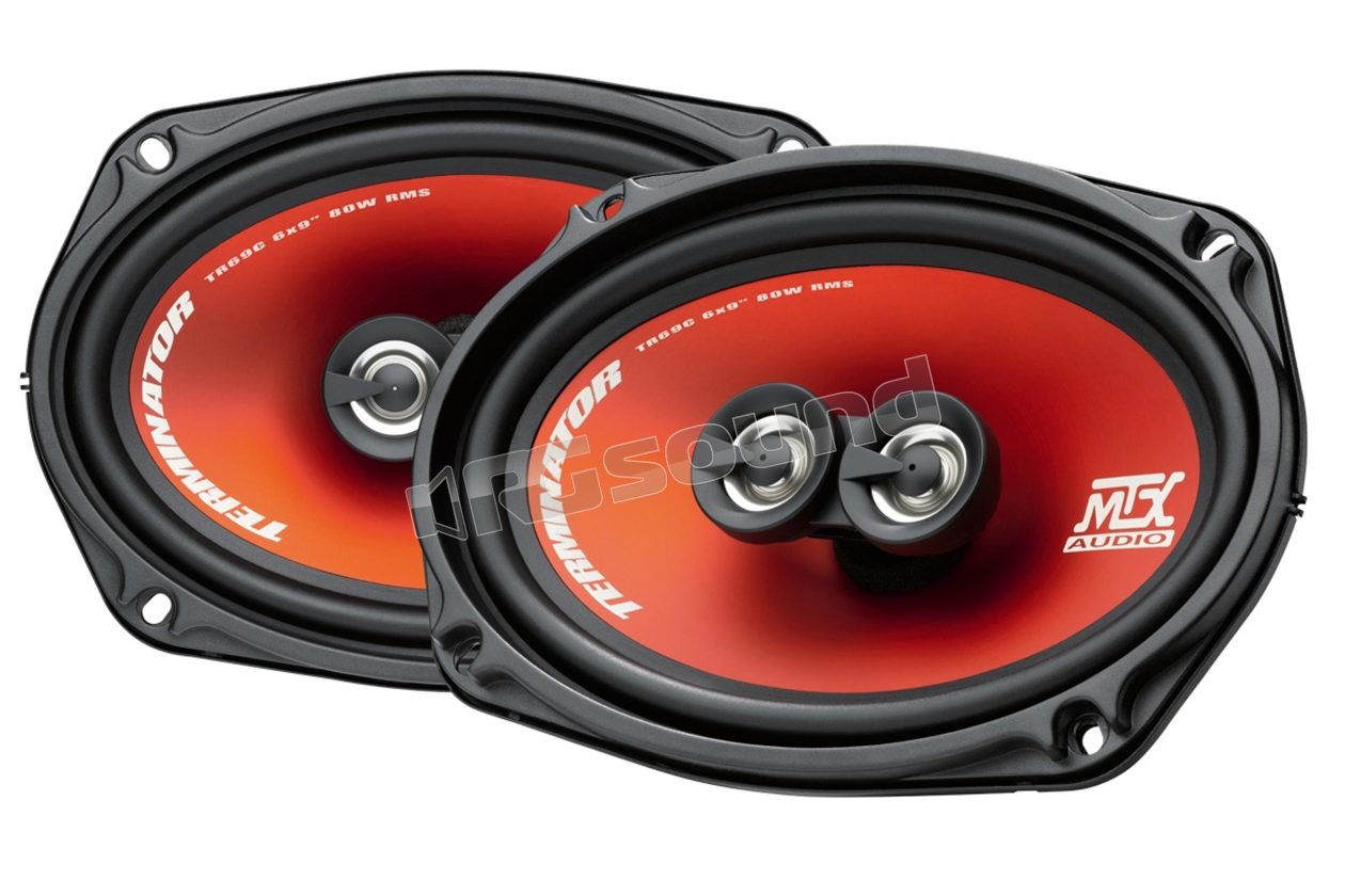 TR 69C pair of 6x9'' 3-way coaxial speakers with grilles included in the package MTX audio