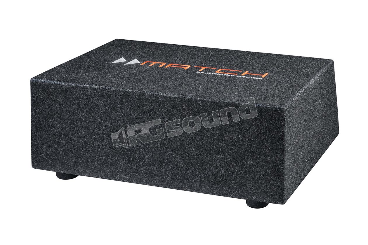 PP 10E-Q 25cm subwoofer in a compact enclosure, suitable for all cars Match