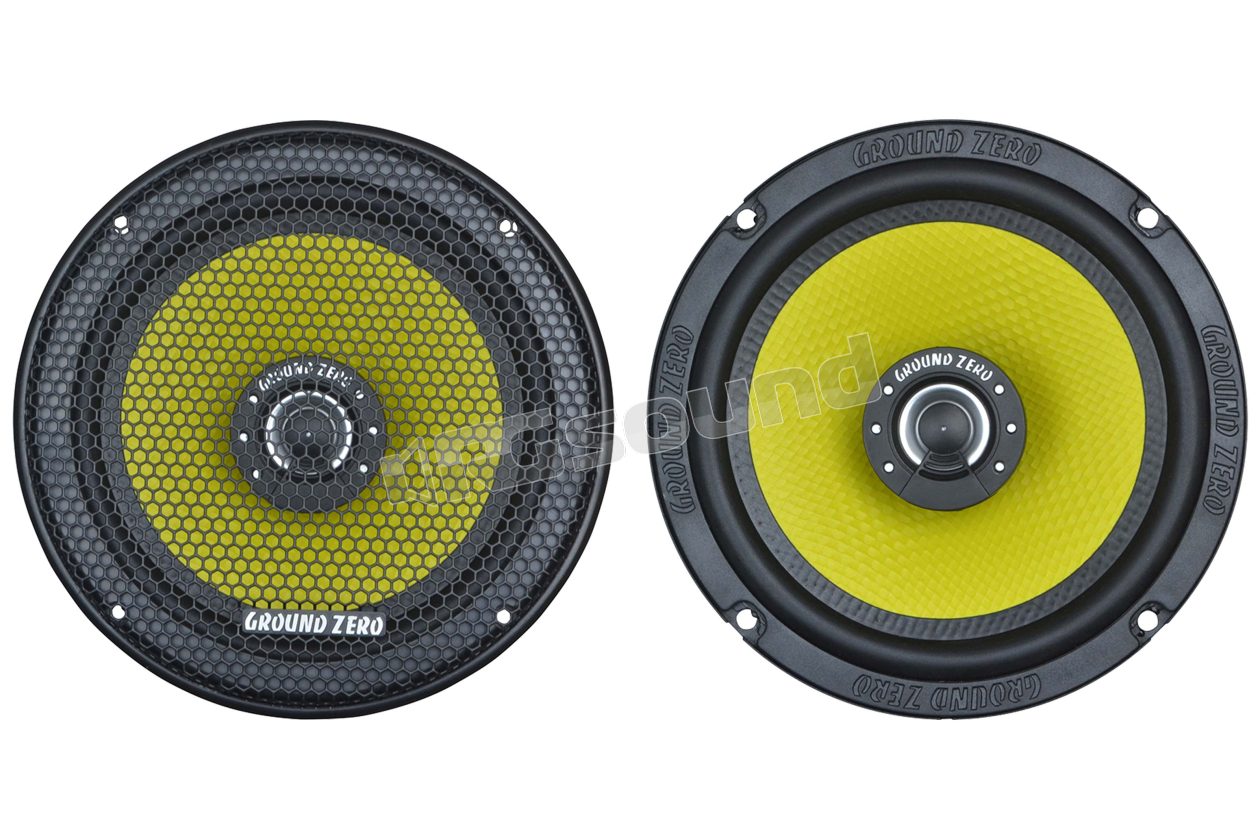GZTF 6.5X Pair of 16.5 cm two-way coaxial speakers, 130 Watt power Ground Zero