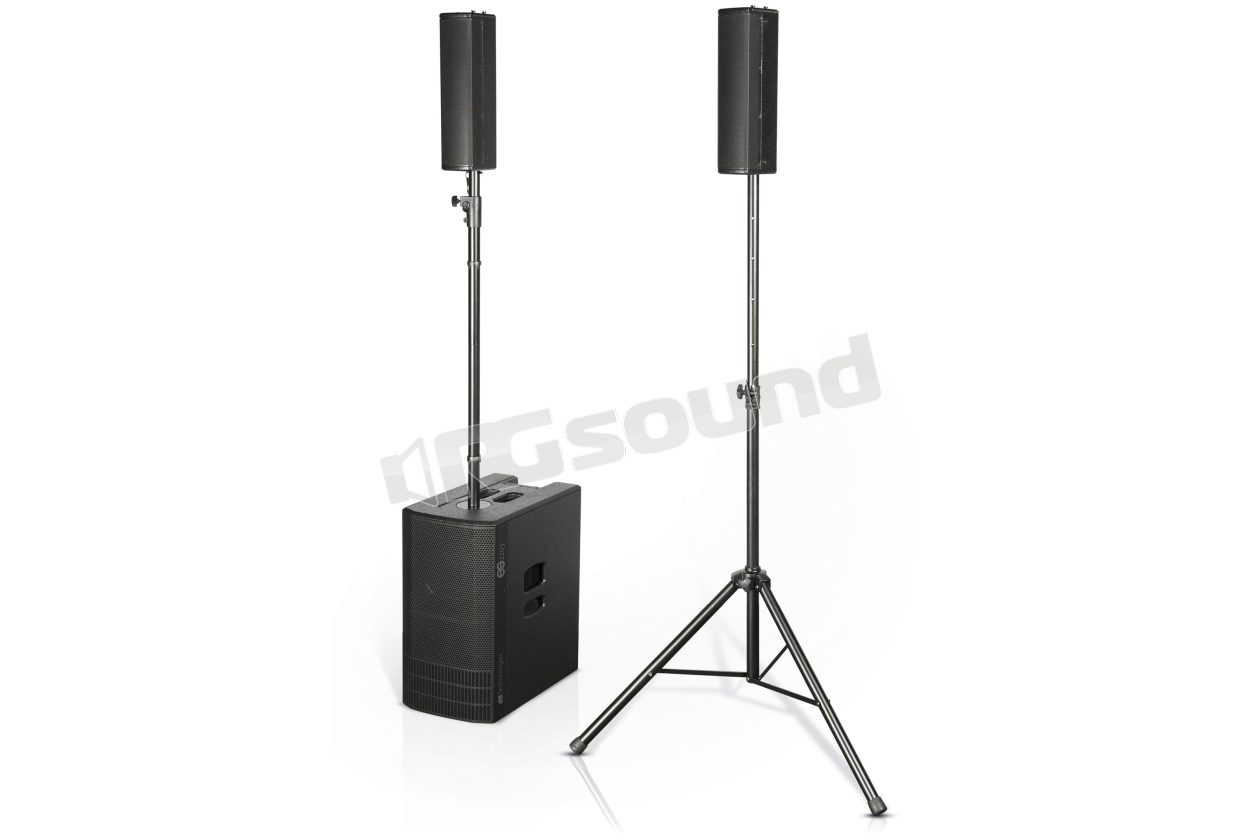 ES 1203 stereo system consisting of 2 speakers and a powered subwoofer with DSP and 5-channel mixer dB Technologies