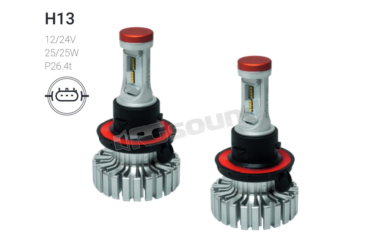 XL H13 PH KIT HEADLIGHT LED LAMPADE H13 12/24V 5700K CHIP LUXEON BlackLight