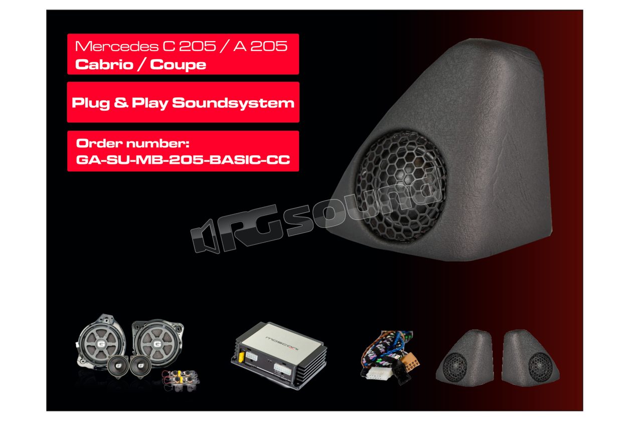 SU-MB-205-BASIC+ Plug & Play kit with speakers and DSP for Mercedes C-Class, A (205) Mosconi