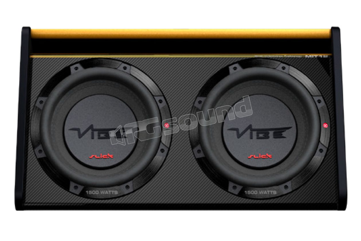 SLICKMIT12T-V0 Trapezoidal bass reflex enclosure with dual 30cm subwoofers VIBE British Audio