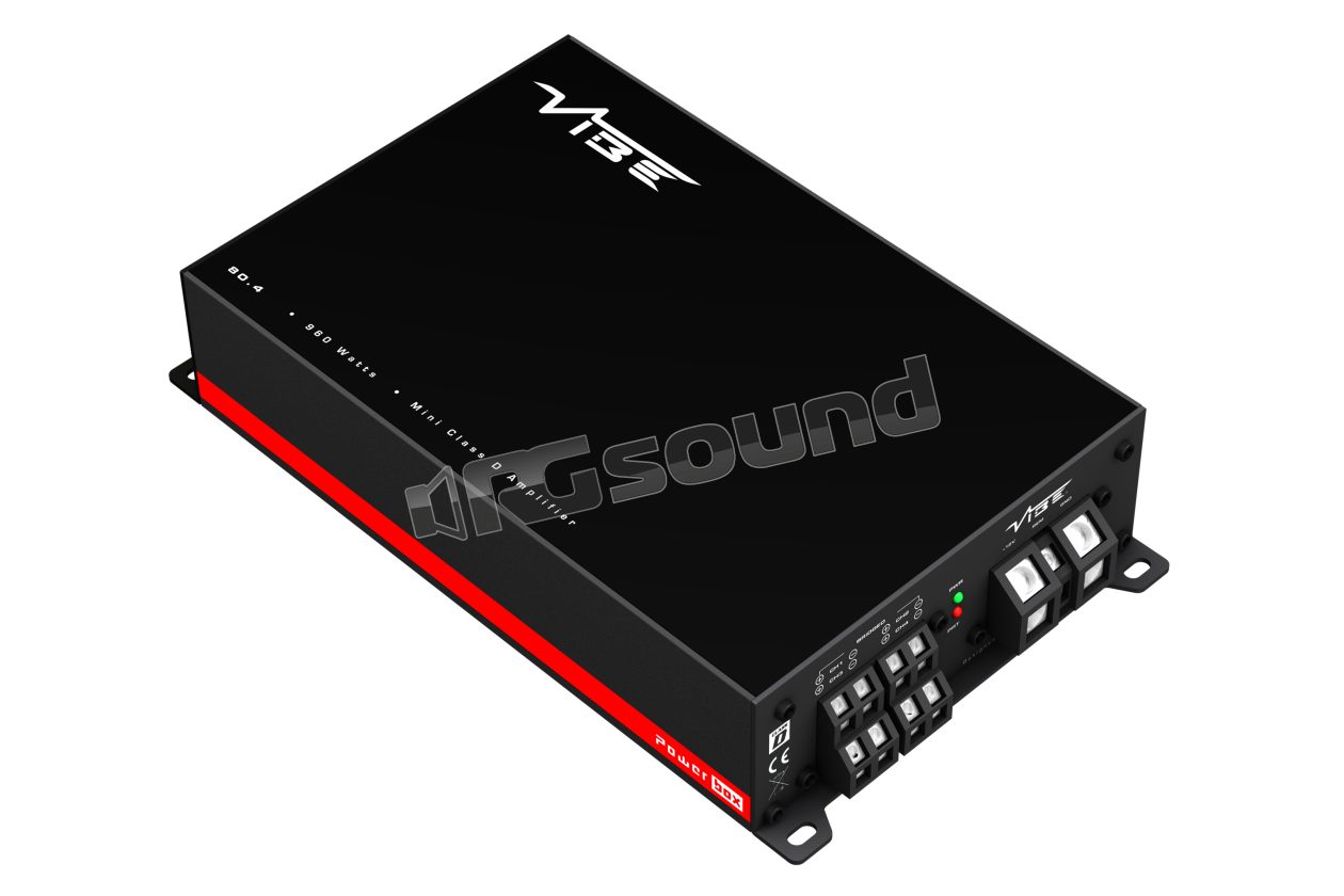 POWERBOX80.4M-V0 amplificatore Powerbox Mini Classe D a 4 canali 80 Watt VIBE British Audio