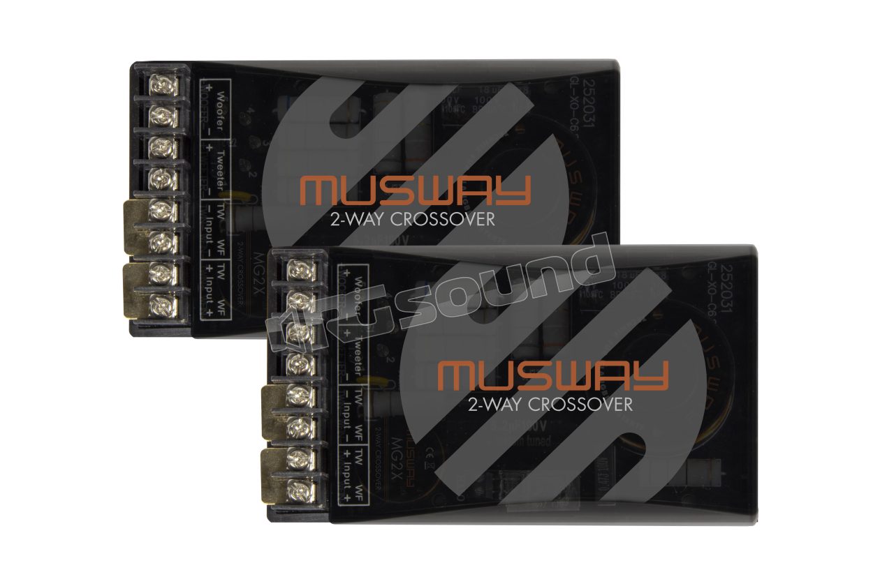 MG2X 2-way crossover with 5-step tweeter level attenuation MUSWAY