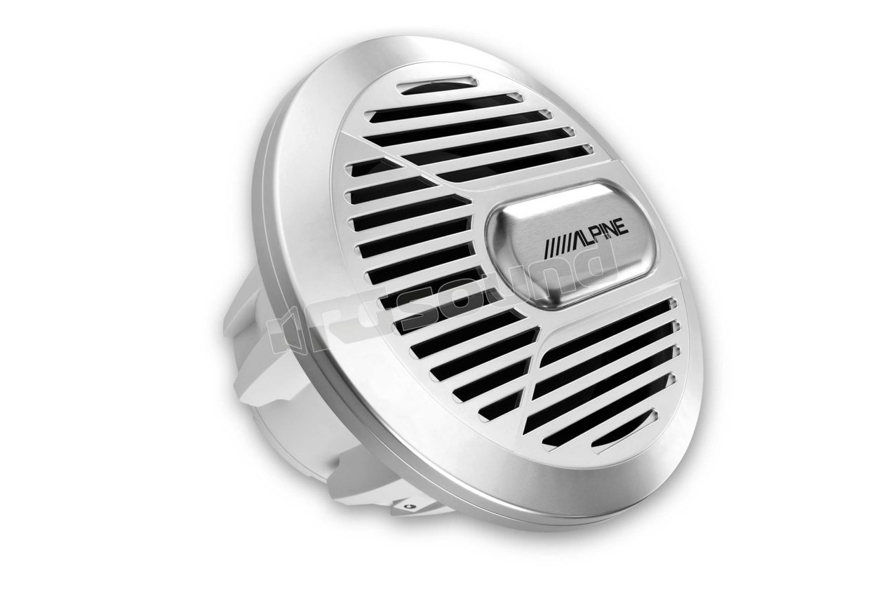 SWR-M100 subwoofer marino 25cm 300W RMS con finitura silver Alpine