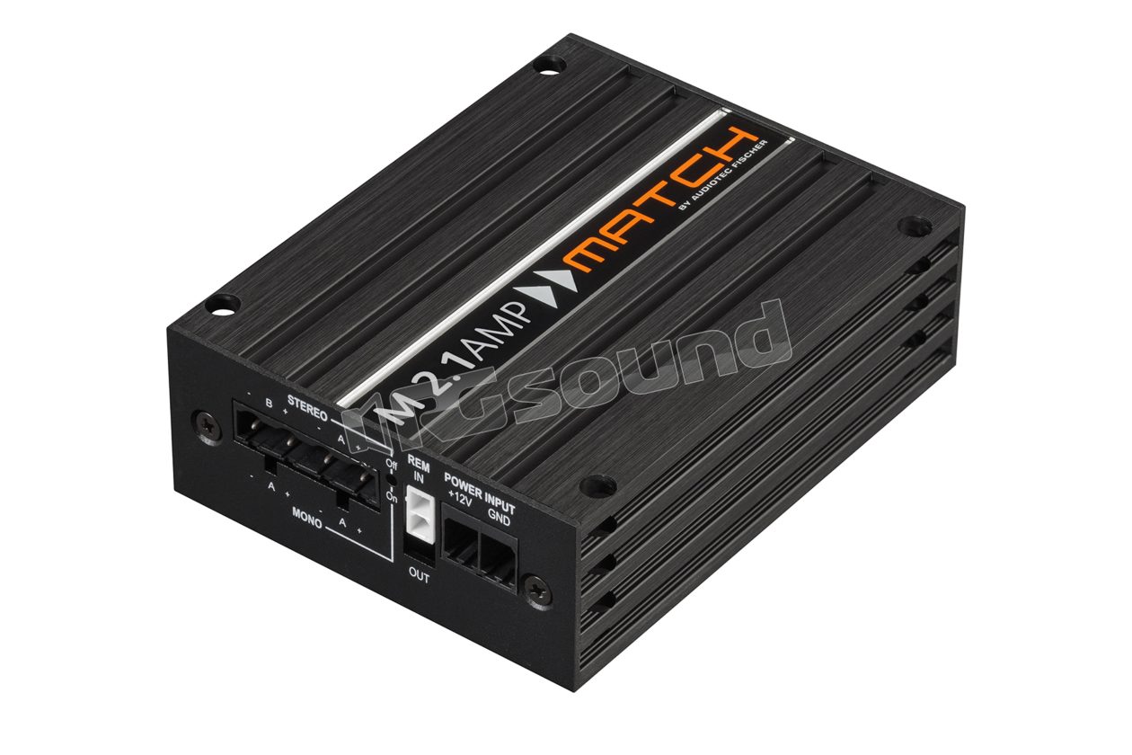 M 2.1AMP amplificatore compatto 2 canali, configurabile mono Match