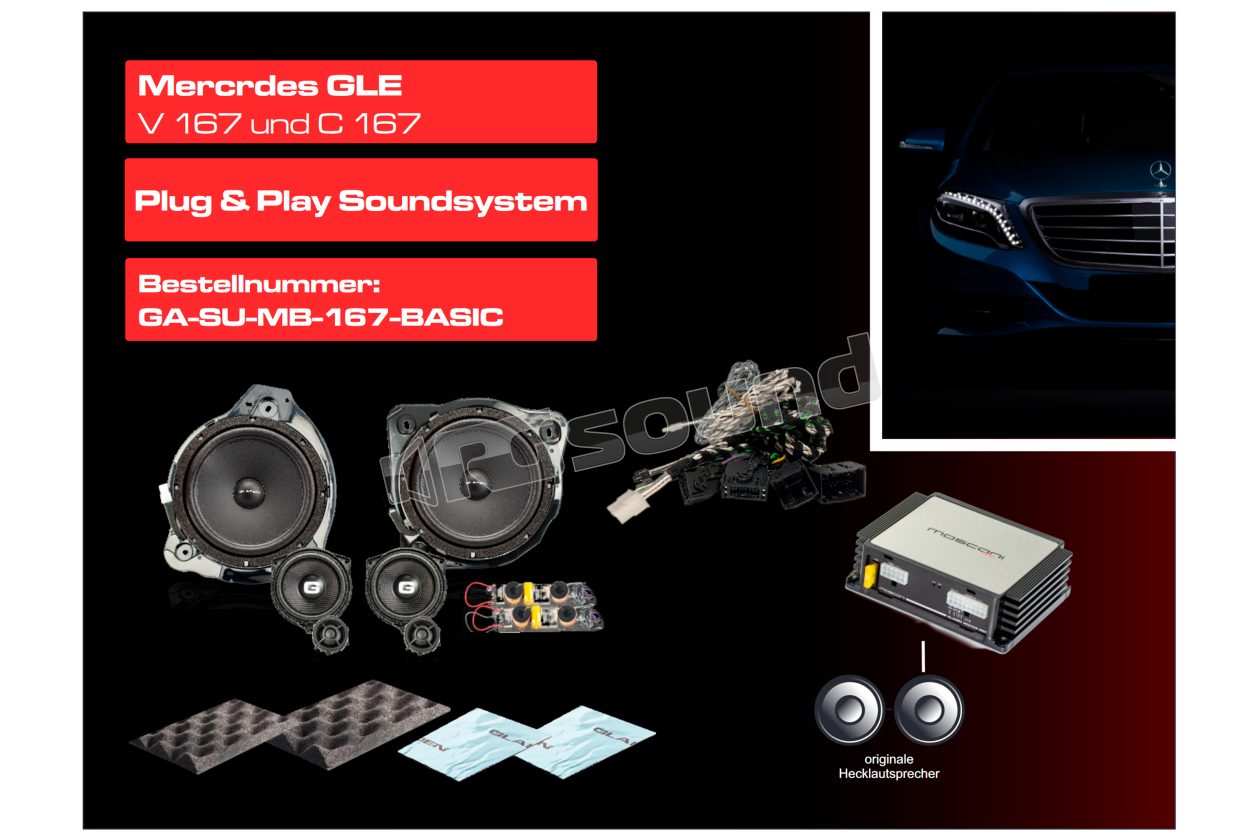 SU-MB-167-BASIC Complete SoundUp kit for Mercedes GLE (V167 and C167) Mosconi