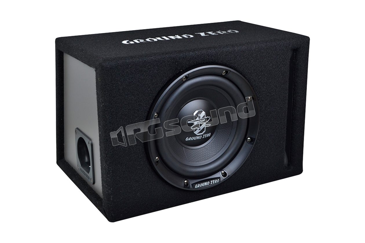 GZIB 20BR Ported enclosure with 8'' IRIDIUM subwoofer and EFP front bass port Ground Zero