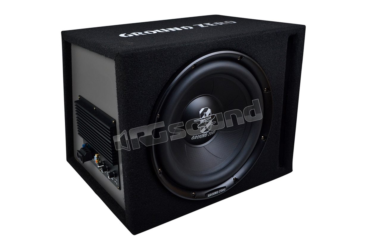GZIB 30BR-ACT 30 cm powered subwoofer in a bass reflex enclosure, 300 Watt maximum power Ground Zero