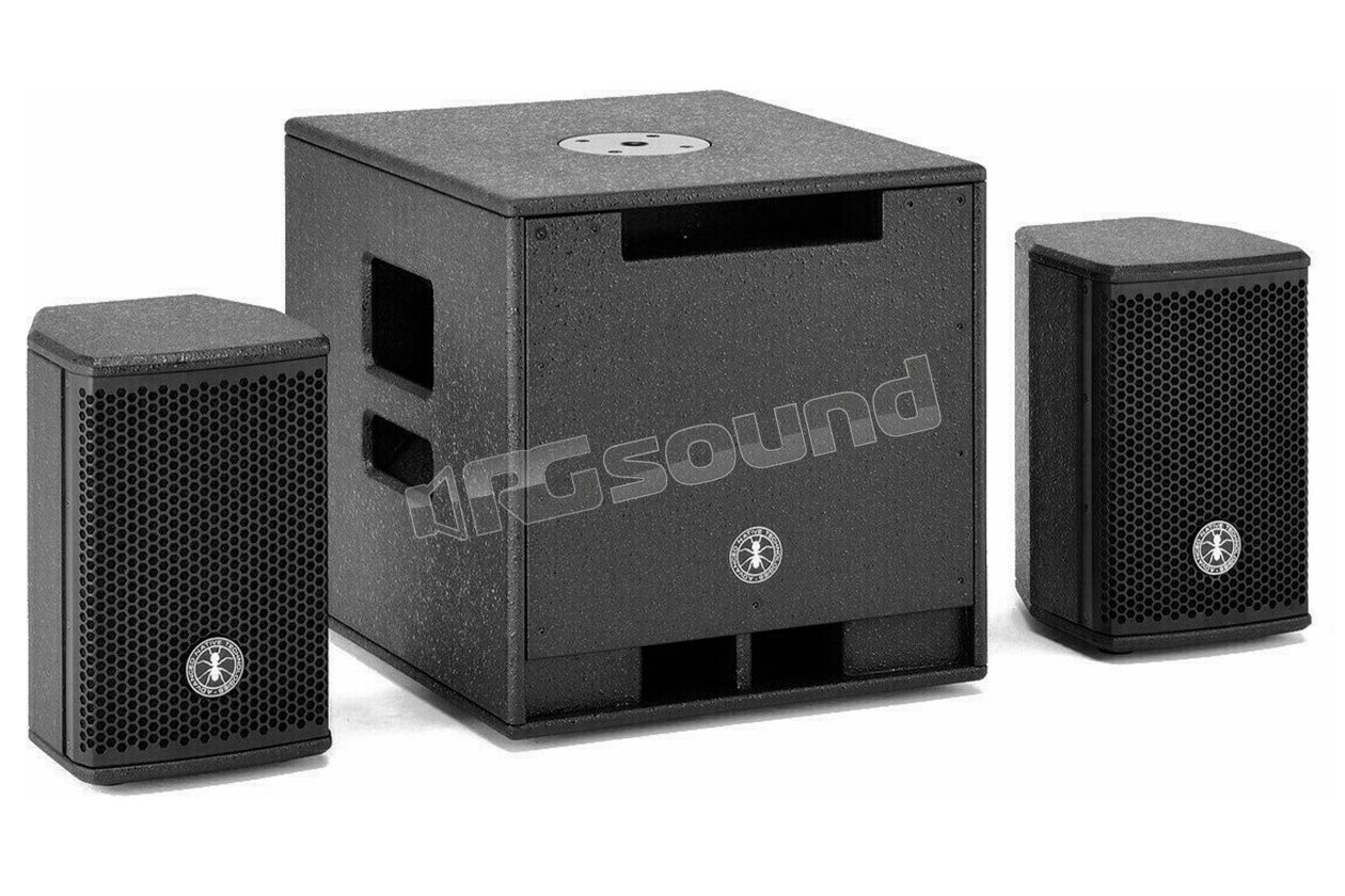 BHS 800 8" active subwoofer + 2 full range 2-way speakers ANT Advanced Native Technologies