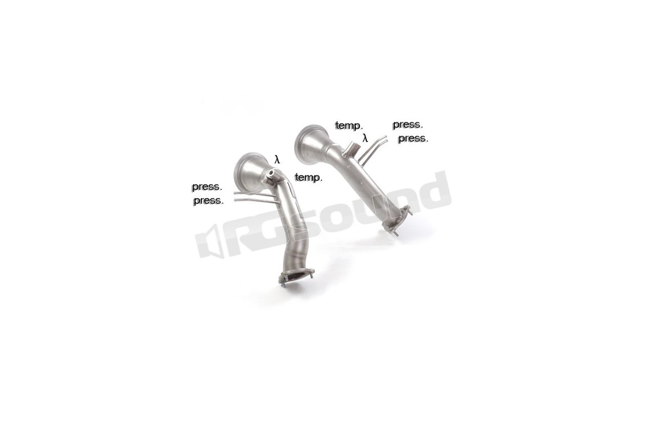 50.1010.80 Tubi sostituzione catalizzatori Gr. N inox Sinistra-Destra per Audi Ragazzon