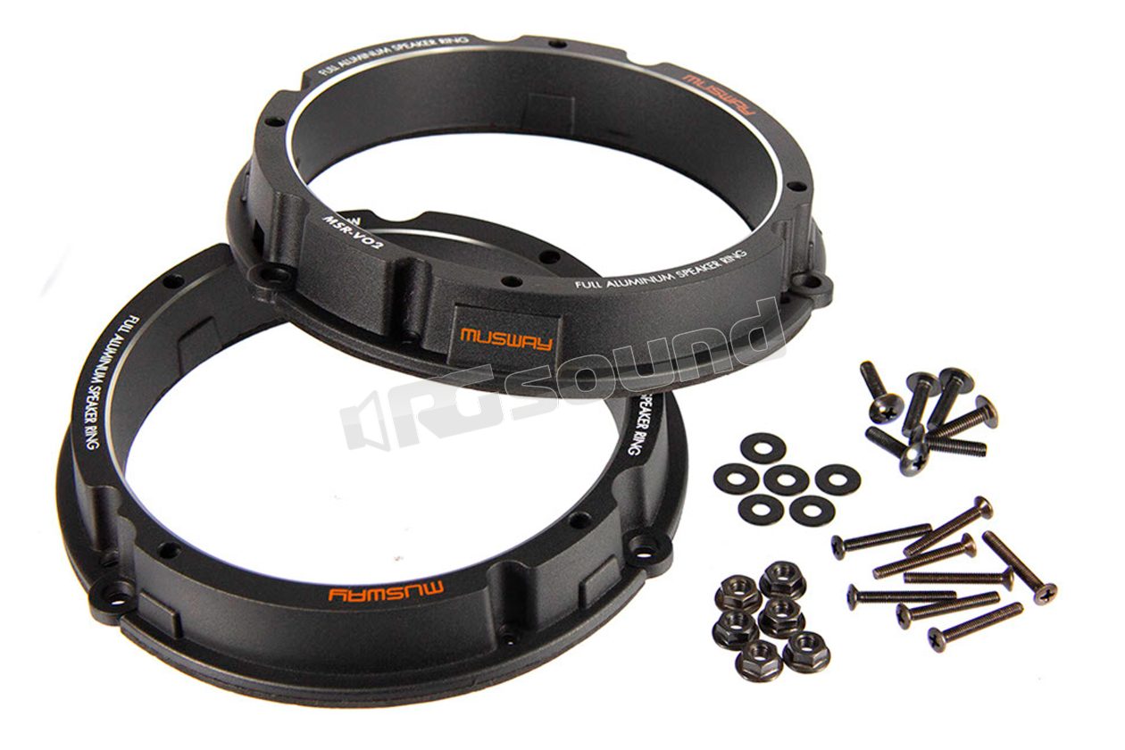 MSR-VO2 165mm aluminum speaker adapters for Volkswagen, Seat and Skoda MUSWAY