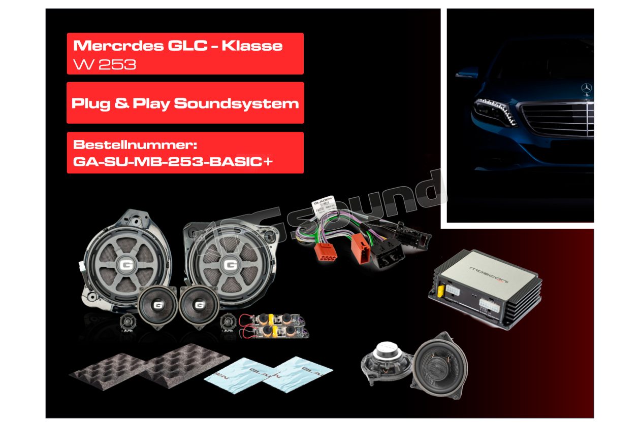 SU-MB-253-BASIC+ 3-way speaker kit for Mercedes GLC W 253 Mosconi