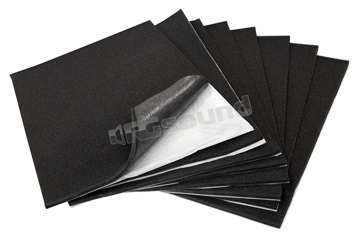 ZSQ7 sound-absorbing acoustic foam, pack of 8 sheets 500 x 370 mm, 7 mm thick Hifonics