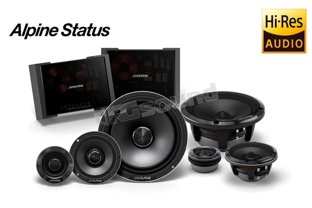 HDZ-653 Alpine Status Hi-Res 3-way component speaker system with audiophile crossover Alpine