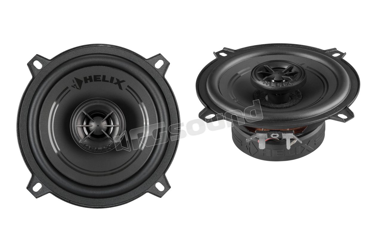 F 5X Coaxial speakers with 130 mm woofer with polypropylene cone and Mylar tweeter Helix